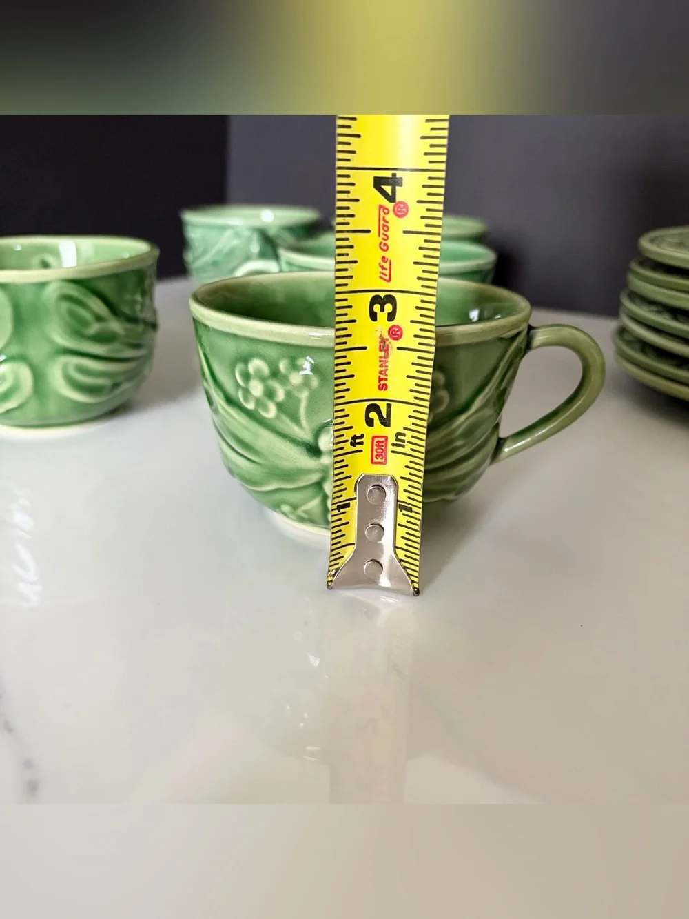 SET of 6 Dragonfly Cup & Saucers - For World Market by Bordallo Pinheiro